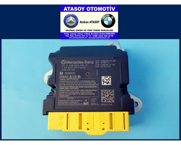 MERCEDES W294 EQC AİRBAG BEYNİ 2069008821 2069007619 2069009318 2069007317 2069005617 2069004216 2069008813 2069004215 2069009312 2069001411 , 2069000126 2069003924